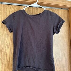 Casual Black Short Sleeve Tee for Women